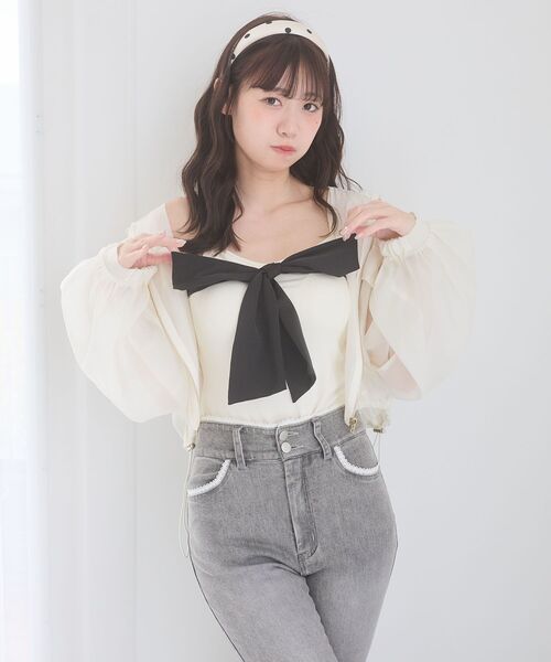 MAJESTIC LEGON（マジェスティックレゴン） キャミソール ビッグリボン