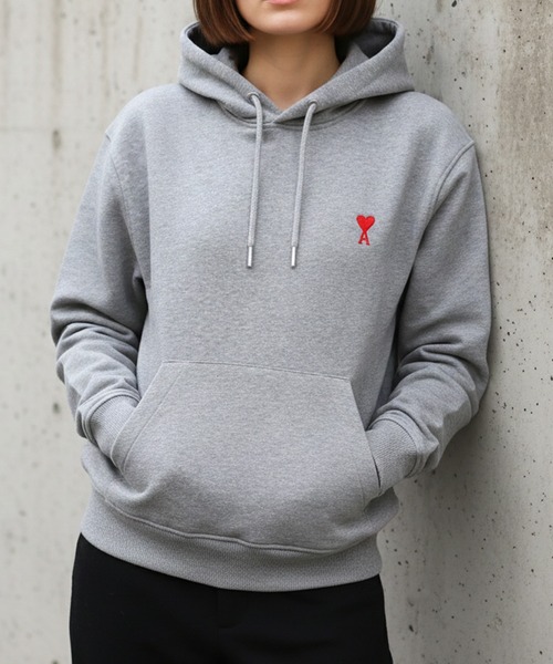 amiパーカー。 AMI Alexandre Mattiussi プルオーバーパーカー L ブラック レディース