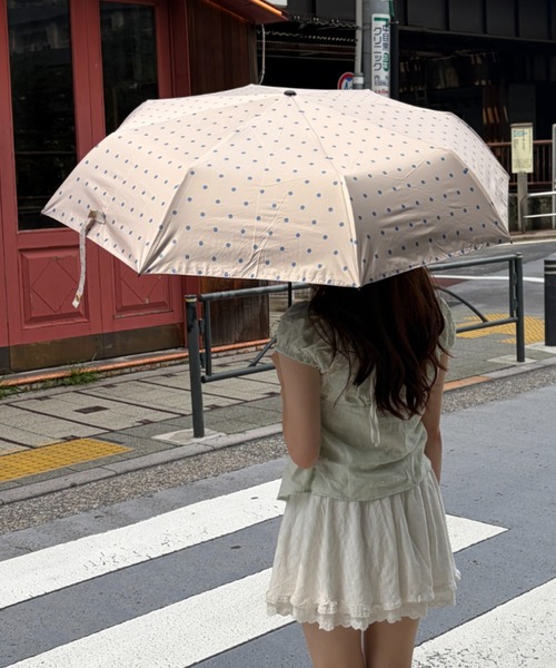 日傘 折りたたみ傘 折り畳み 晴雨兼用 7色展開「晴雨兼用」ドット