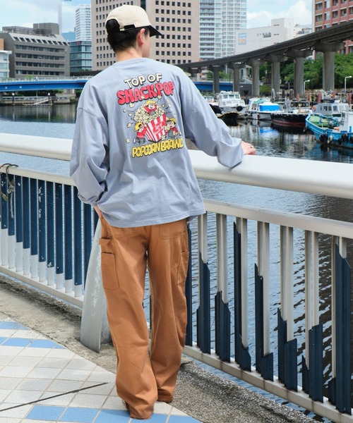 「WEGO」 長袖Tシャツ MEDIUM ブルー メンズ_画像6
