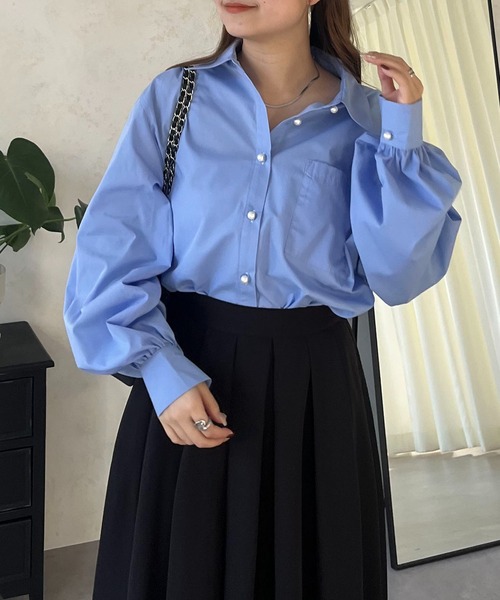 「prose verse」 長袖シャツ MEDIUM ブルー レディース_画像4