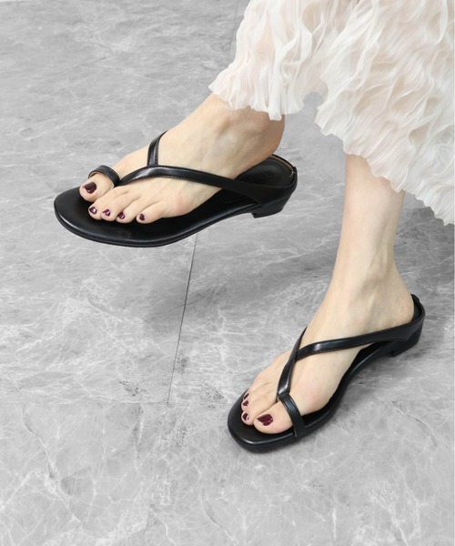 サンダル 夏 サムループ　ナローストラップサンダル　THUMB LOOP NARROW STRAP SANDALS レディース | THE CELL. | 16