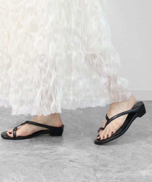 サンダル 夏 サムループ　ナローストラップサンダル　THUMB LOOP NARROW STRAP SANDALS レディース | THE CELL. | 20
