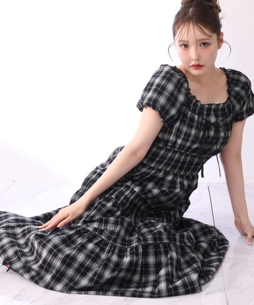 NICE CLAUP ウエストシャーリングロングワンピース one after another NICE CLAUP ワンピース ウエストシャーリングロング