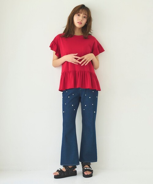 「Feroux」 デニムパンツ 1 ブルー レディース_画像2