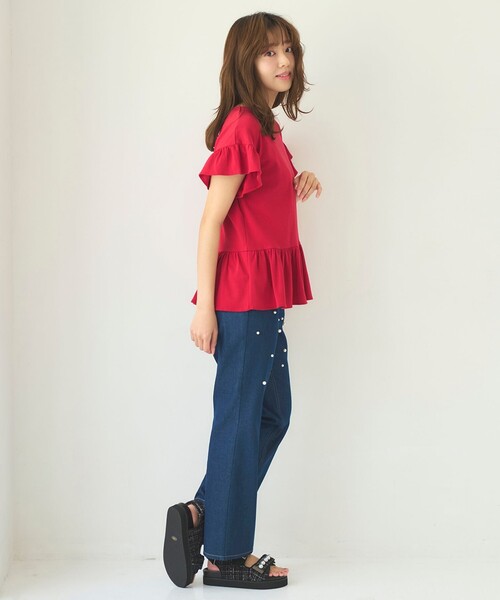 「Feroux」 デニムパンツ 1 ブルー レディース_画像3