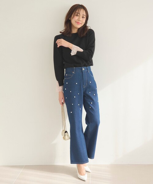 「Feroux」 デニムパンツ 1 ブルー レディース_画像5