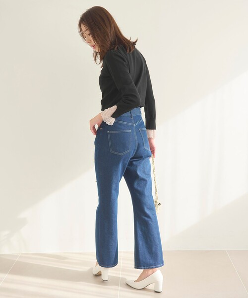 「Feroux」 デニムパンツ 1 ブルー レディース_画像6