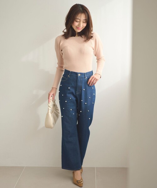 「Feroux」 デニムパンツ 1 ブルー レディース_画像9