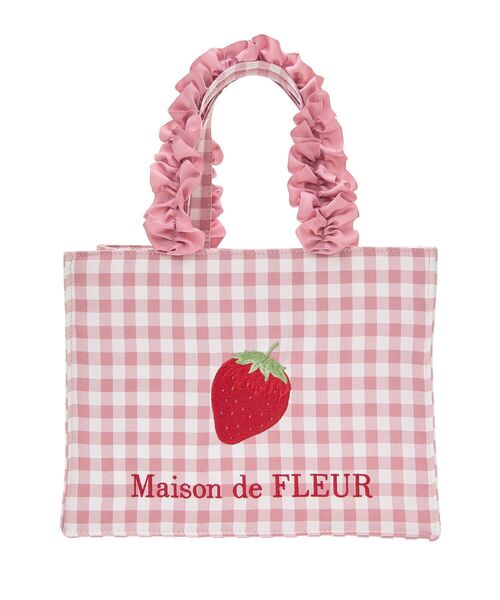 「Maison de FLEUR」 ハンドバッグ FREE レッド レディース_画像4