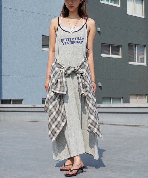 Chick ワンピース 夏 Printed Maxi-Length Camisole Dress / プリント