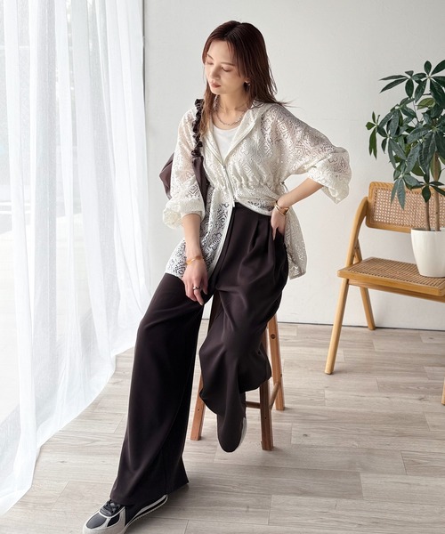 「Java」 ジップアップパーカー LARGE ブラック レディース_画像7