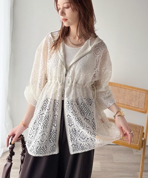「Java」 ジップアップパーカー LARGE ブラック レディース_画像9