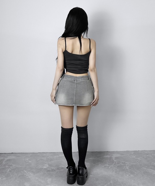 「FOLLOWIN」 キュロット SMALL グレー レディース_画像4