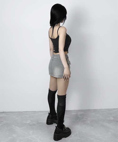 「FOLLOWIN」 キュロット SMALL グレー レディース_画像5