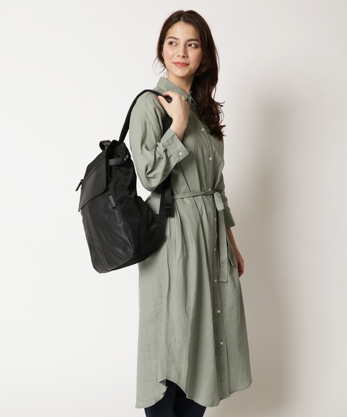 未使用✨イザック Y’SACCS ナイロン 牛革コンビ リュック バックパック Y'SACCS（イザック） デイバック リュック ナイロン×牛革コンビ