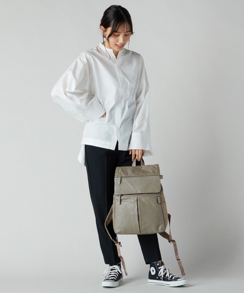 美品 イアクッチ 3way バッグ リュック お洒落 ナイロン 牛革 グレー IACUCCI 】イアクッチ 3WAYリュック 高島屋購入 バッグ