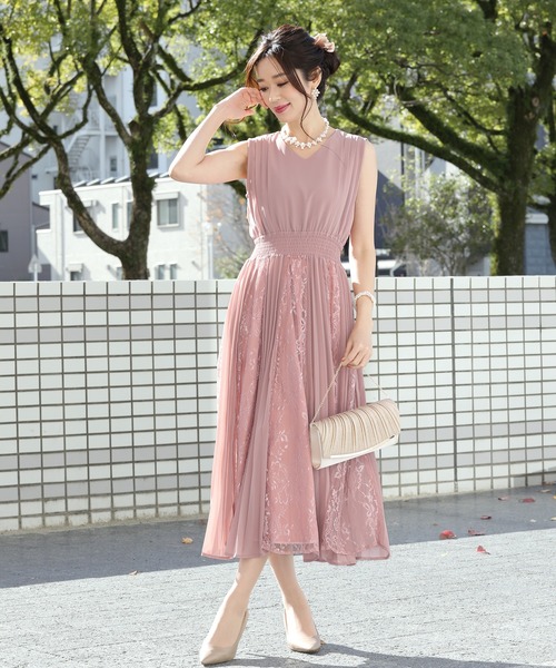 保証書付 ドレス レース シフォンプリーツ切替ロング丈パーティードレス 結婚式ワンピース 成人式 二次会 謝恩会 セレモニー 大きいサイズ対応フォーマルドレス 送料無料 Altammamfactory Com Jo