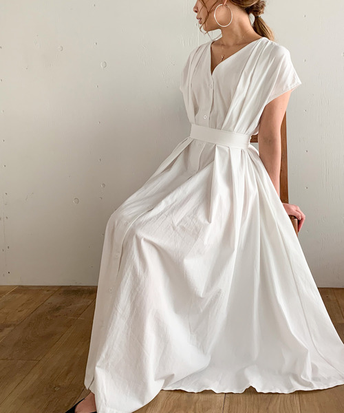 ワンピース ウエストマークフレンチスリーブロングワンピース Zozotown Paypayモール店 通販 Paypayモール