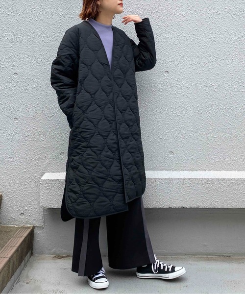 PICCIN ジャケット MA-1 ガウン型キルティングコート レディース 