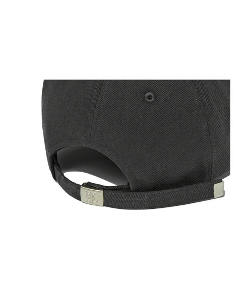 キャップ WOOALONG Signature crack ball cap BLACK WL230WCA10UBLK ☆LE SSERAFIM チェウォン 着用！！【WOOALONG】Signature crack