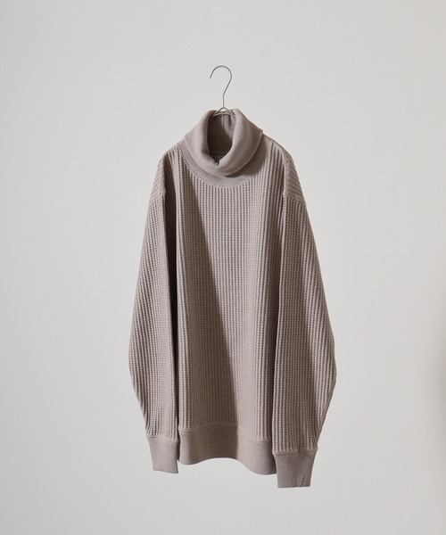 ニット セーター JEMORGAN ビッグワッフルタートルネックTee レディース メンズ JEMORGAN ニット セーター ビッグワッフルタートルネックTee