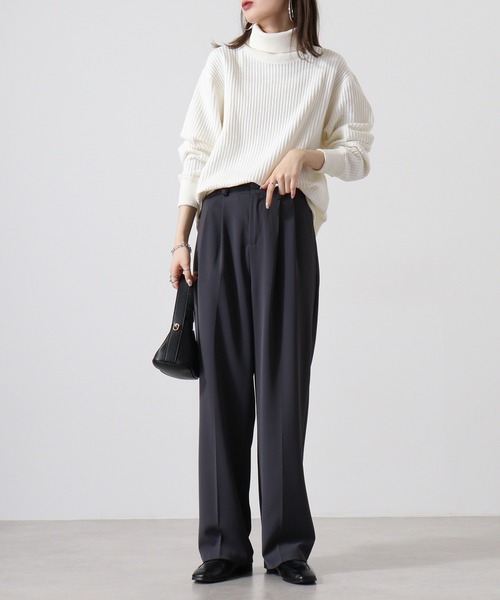 JEMORGAN ニット セーター ビッグワッフルタートルネックTee