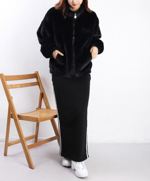 FILA（フィラ） もこもこ ブルゾン アウター エコファー ジップアップ