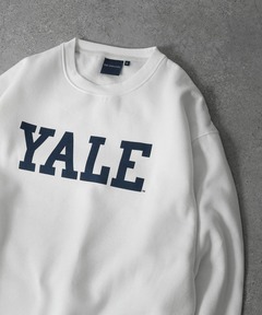 トレーナー スウェット 「別注」「YALE」 カレッジロゴ ビッグシルエット クルー 長袖 スウェット トレーナー / 白 / グレー