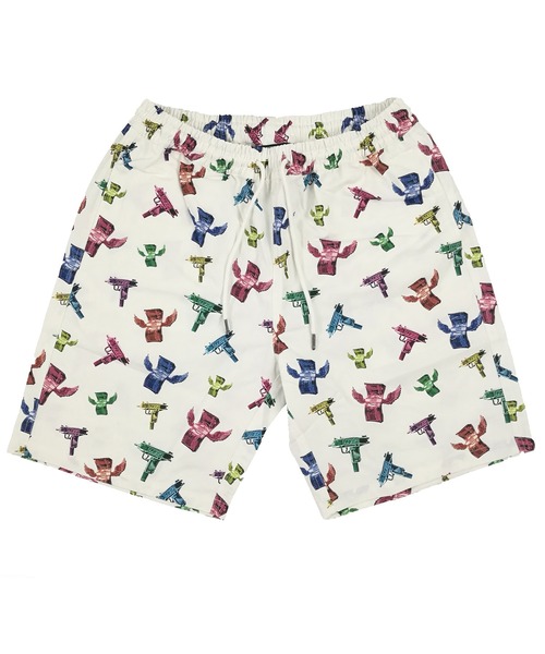 igusa CANDY SHOP SWEATSHORTS ボタン柄 ハーフパンツ LOOSE ワイドパンツ ハーフパンツ パンツ 短パン ルーズ - サマー