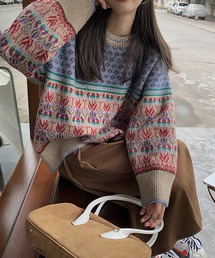 【美品】RRL ⭐︎ 厚手 ニット セーター ジャガード 美品】RRL ⭐︎ 厚手 ニット セーター ジャガード