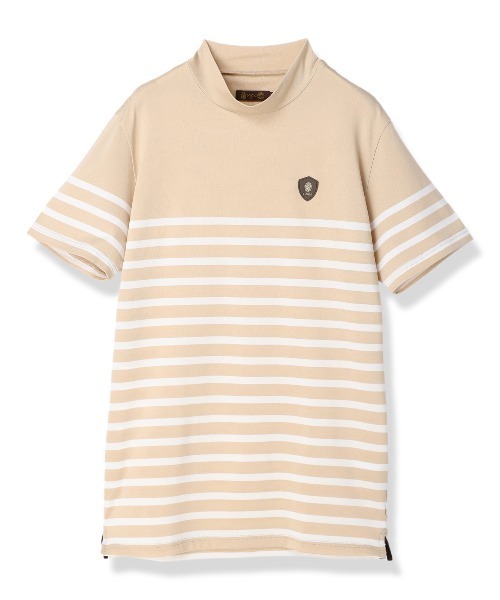 サイズ：S Felisi フェリージ IL GOLF ハイネック半袖Tシャツ ボーダー柄 ホワイト系 [240101422611] ゴルフウェア レディース ストスト Felisi Golf tシャツ メンズ｜Felisi Golf（フェリージ ゴルフ