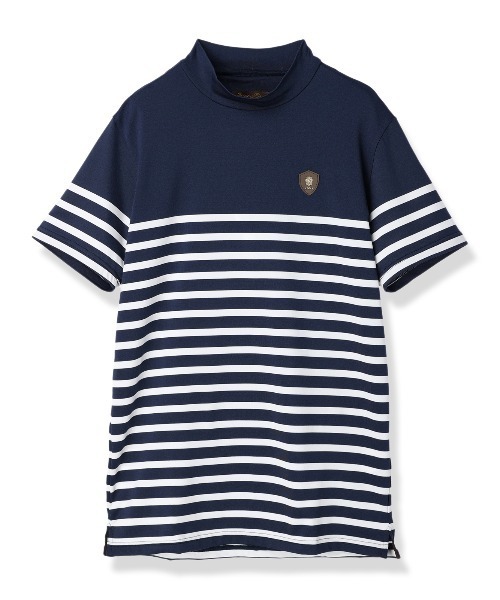サイズ：S Felisi フェリージ IL GOLF ハイネック半袖Tシャツ ボーダー柄 ホワイト系 [240101422611] ゴルフウェア レディース ストスト Felisi Golf tシャツ メンズ｜Felisi Golf（フェリージ ゴルフ