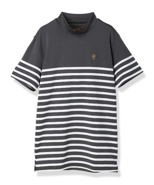 サイズ：S Felisi フェリージ IL GOLF ハイネック半袖Tシャツ ボーダー柄 ホワイト系 [240101422611] ゴルフウェア レディース ストスト Felisi Golf tシャツ メンズ｜Felisi Golf（フェリージ ゴルフ