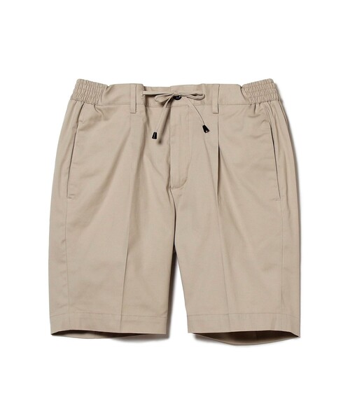 ハーフパンツ パンツ giabsarchivio / 別注 ストレッチコットン 1プリーツ ドローコードショーツ メンズの画像