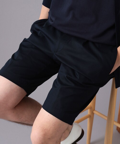 ハーフパンツ パンツ giabsarchivio / 別注 ストレッチコットン 1プリーツ ドローコードショーツ メンズの画像