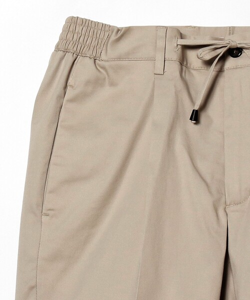 ハーフパンツ パンツ giabsarchivio / 別注 ストレッチコットン 1プリーツ ドローコードショーツ メンズの画像