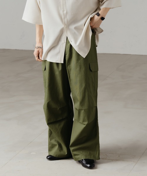 epnok スナップカーゴパンツ EPNK】Snap button tuck cargo pants / スナップボタンタック