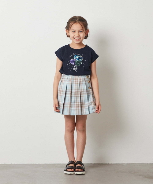 a.v.v スカート 「160」チェックプリーツスカート キッズ 子供服