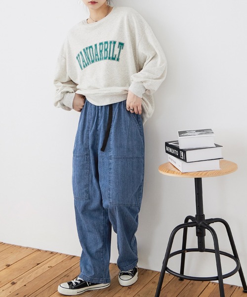 ☆韓国の人気☆【RIBBONBIT】☆Luna Denim Pants☆デニ.ム ☆韓国の人気☆【RIBBONBIT】☆Luna Denim Pants☆デニ.ム