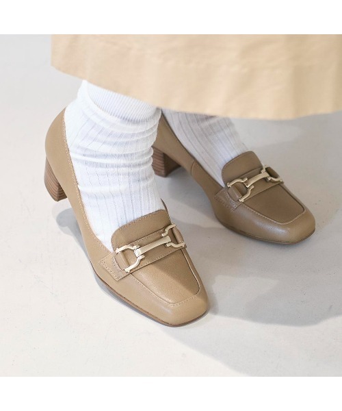 ing ローファー ビット付ヒールローファー レディース : ZOZOTOWN