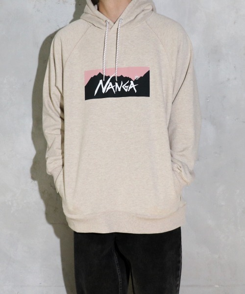 メンズ パーカー NANGA/ナンガ ECO HYBRID BOX LOGO SWEAT HOODIE エコハイブリッド ボックスロゴ スウェットフー｜zozo｜04