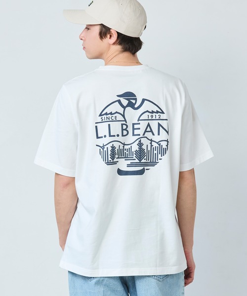 tシャツ ケアフリー・アンシュリンカブル・ティ、半袖ポケット付き　グラフィック ジャパン・フィット メンズ レディース | L.L.Bean