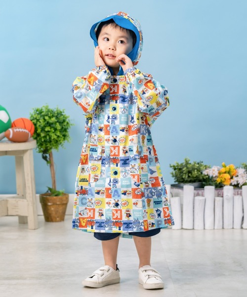 ANAスカイホリデー キャンペーン 非売品レインコート カッパ ANPANMAN KIDS COLLECTION レインコート カッパ スクエア総柄