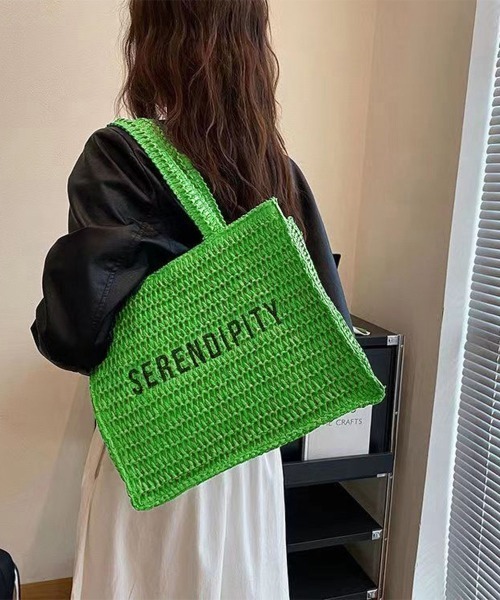 み*こ様 【ラスト1】ブラウン かごバッグ トート ストローバッグ 海外ノベルテ miniministore（ミニミニストア） トートバッグ ストローバッグ トート