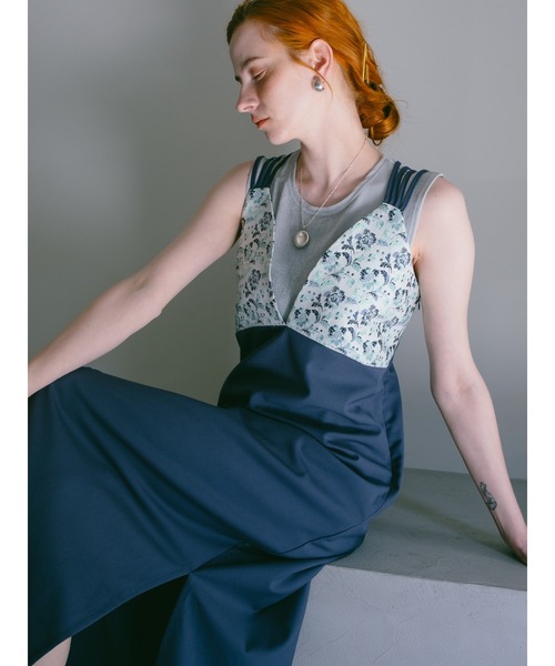 ワンピース Back Cross Jacquard Cami Dress/バッククロス 
