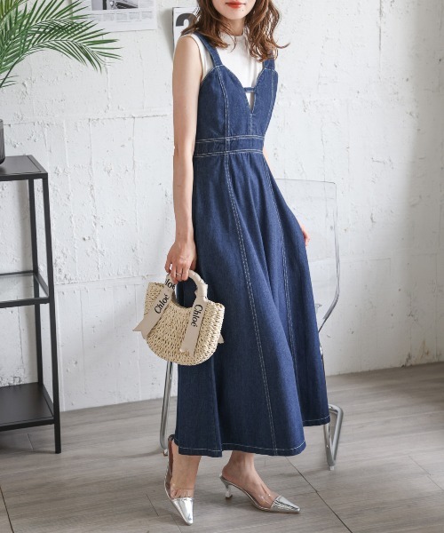 ワンピース デニム フレア 夏 ワンピース デニムフレアワンピース : ZOZOTOWN Yahoo!店 - 通販