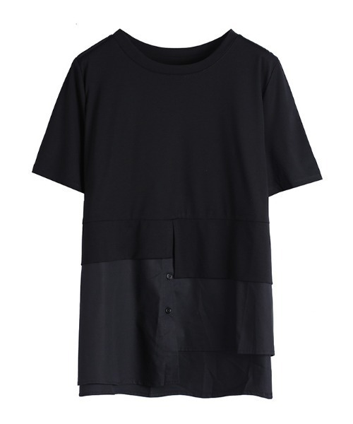 tシャツ 「 B'day / ビーデー 」アシンメトリー半袖Tシャツ レディース B'day tシャツ 「 / ビーデー 」アシンメトリー半袖Tシャツ