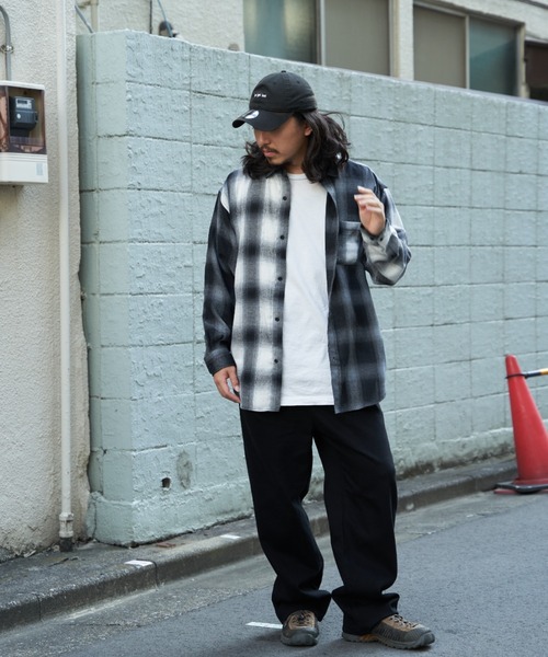 シャツ ネルチェック ルーズフィットシャツ メンズ レディース