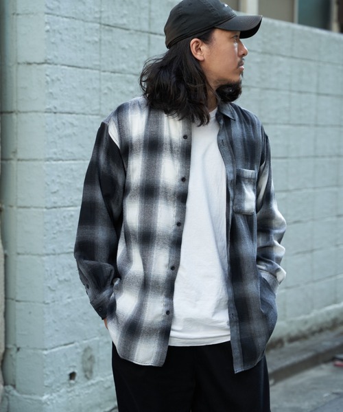 シャツ ネルチェック ルーズフィットシャツ メンズ レディース